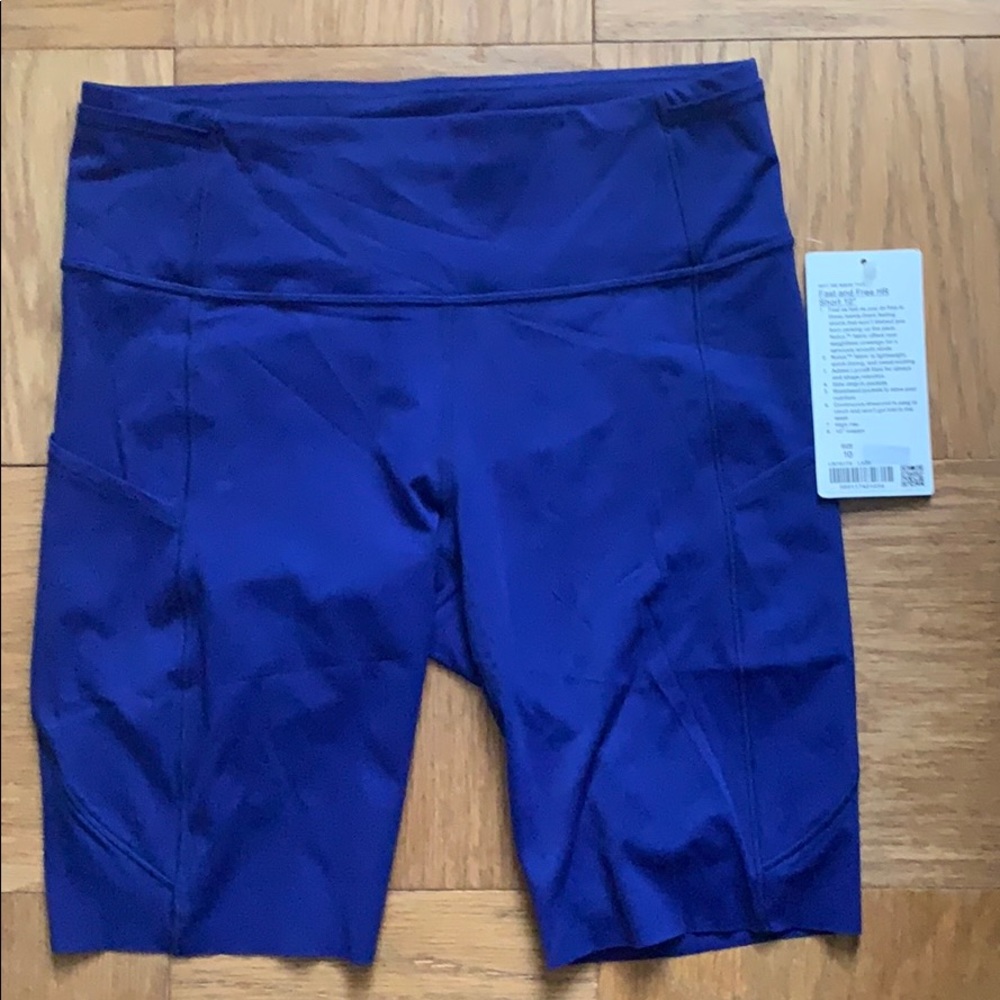 Lululemon fast and free shorts